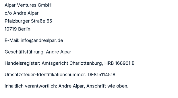 Impressum Daten
